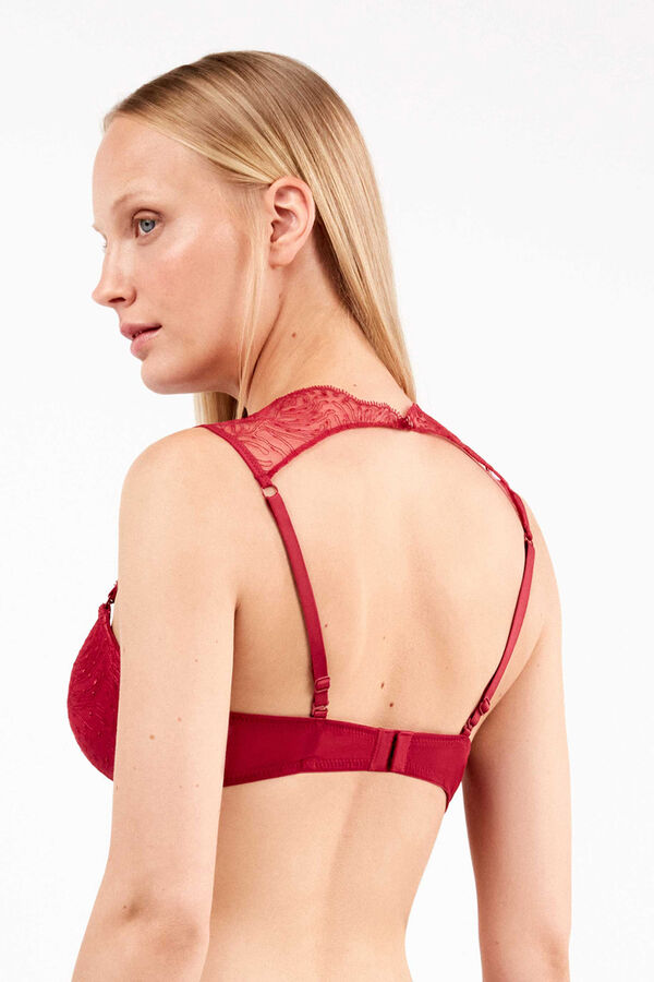 Gisela Balconette bra with removable straps Rot