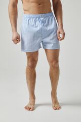 Kiff-Kiff Men's poplin boxers blue
