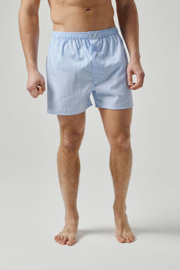 Kiff-Kiff Men's poplin boxers blue