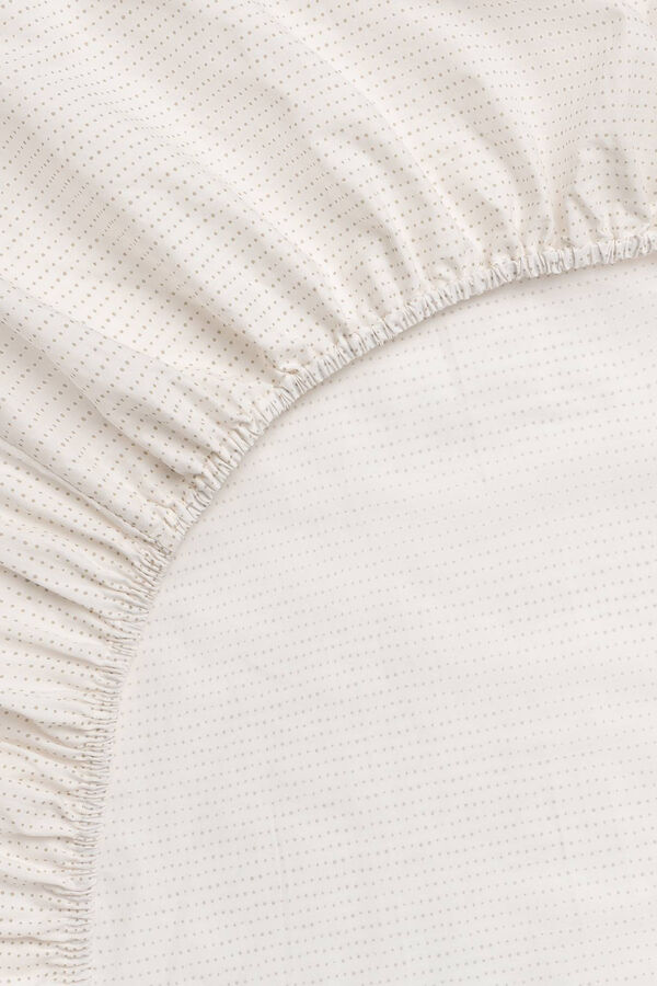 Womensecret Polka-dot cotton fitted sheet barna