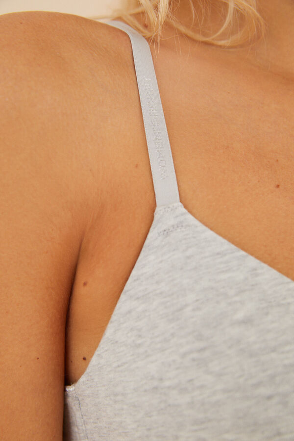 Womensecret CHARMING Grey cotton triangle bra Siva