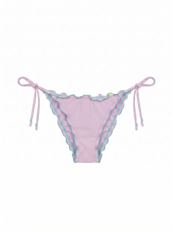 HI&BYE Lilac Brazilian bikini bottoms with straps pink