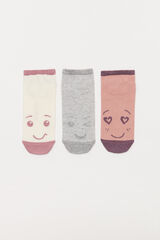 Womensecret Lot 3 chaussettes visages imprimé