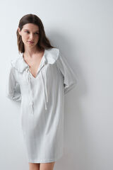 Women'secret Short camisole nightgown with cowl neck white