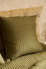 Calma House Funda de cojín cuadrada acolchada verde Narbonne verde