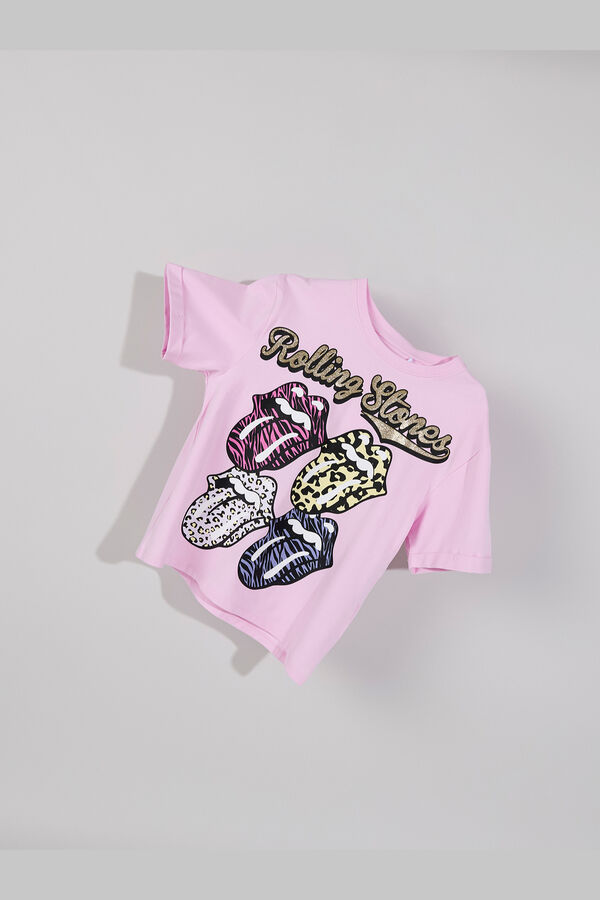 Name it Girl's Rolling Stone T-shirt pink