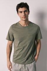 Women'secret Men's plaid cotton short pyjamas printed