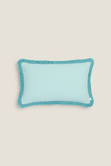 Womensecret Cotton cushion cover with fringing kék