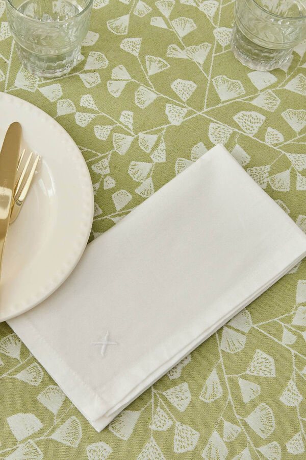 Womensecret Leaf print stain-resistant tablecloth Zelena