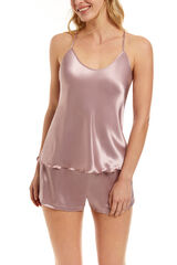 Ivette Bridal Kurzer Partypyjama aus Satin Rosa