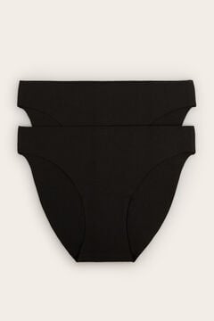 Womensecret 2 cotton panties pack black