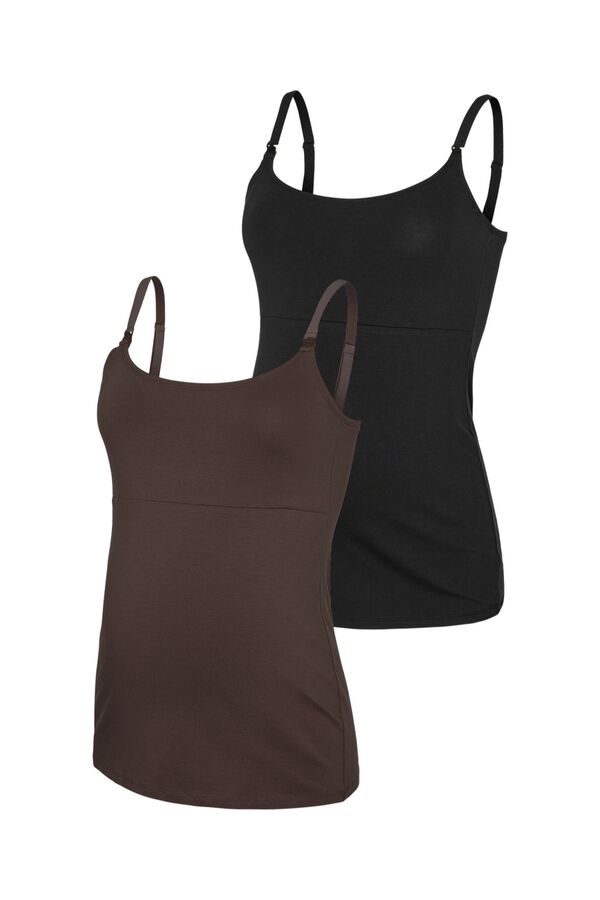 Mamalicious Breastfeeding vest tops nude