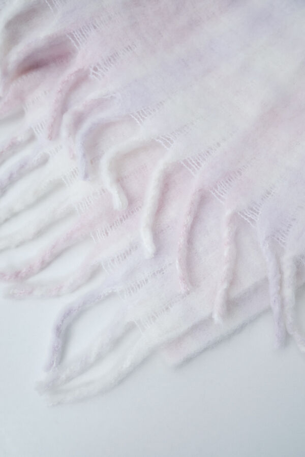 Women'secret Couverture effet mohair &agrave; carreaux rose