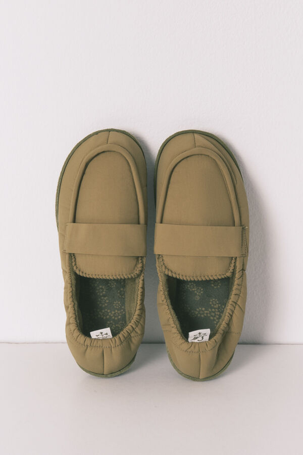 Women'secret Green loafer slippers beige