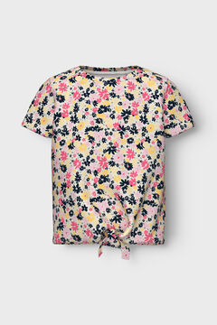 Womensecret Girl's floral print T-shirt white