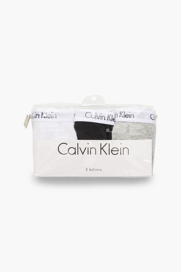 Womensecret Pack 3 braguitas cinturilla elástica Calvin Klein estampado