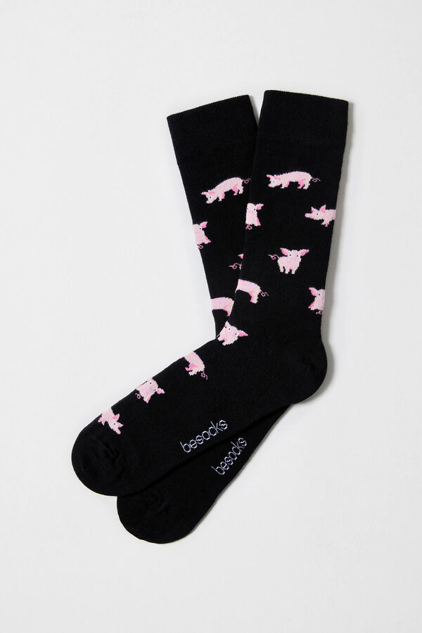 Besocks Sesame Street high socks BESOCKS black