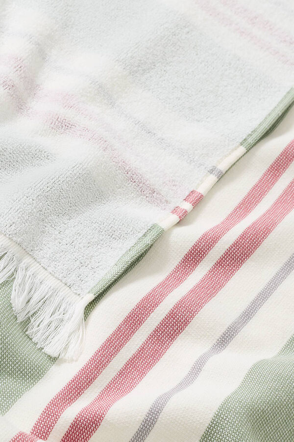 Womensecret Double-face striped beach towel beige