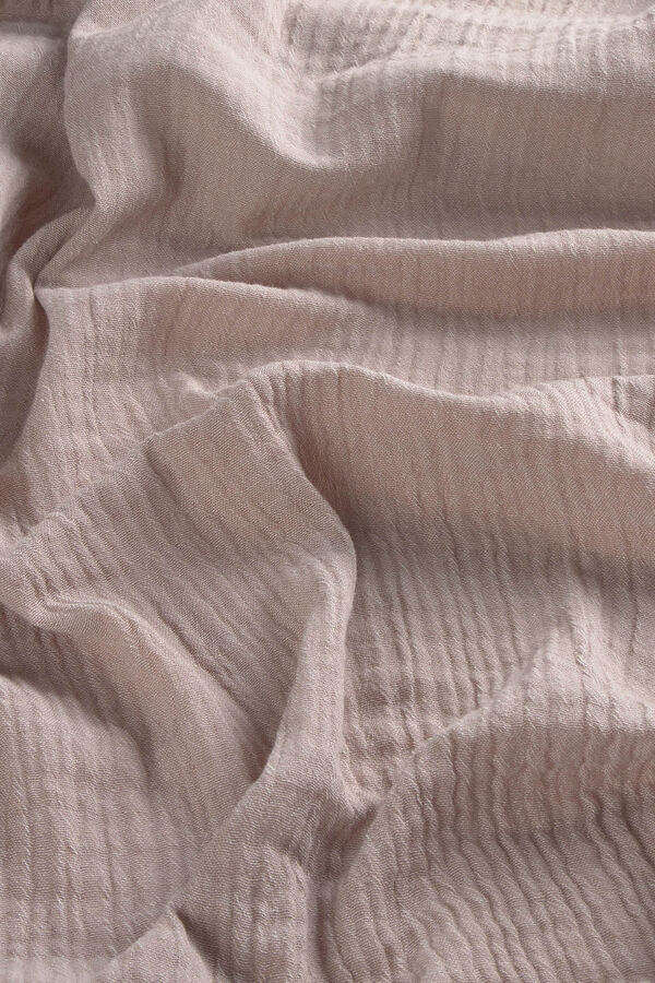 Calma House Colcha de musselina de algod&atilde;o cor de pedra cinzento