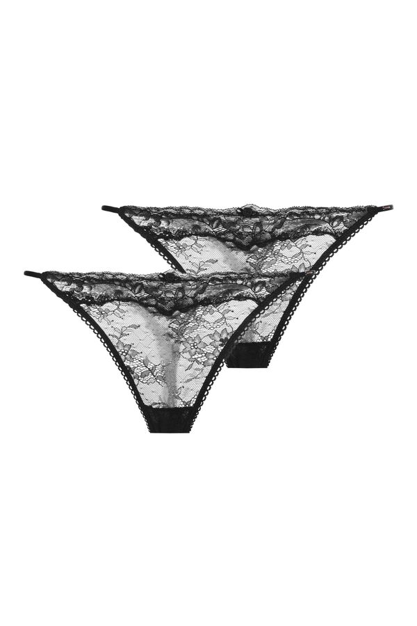 Dorina Pack de 2 tangas encaje negro