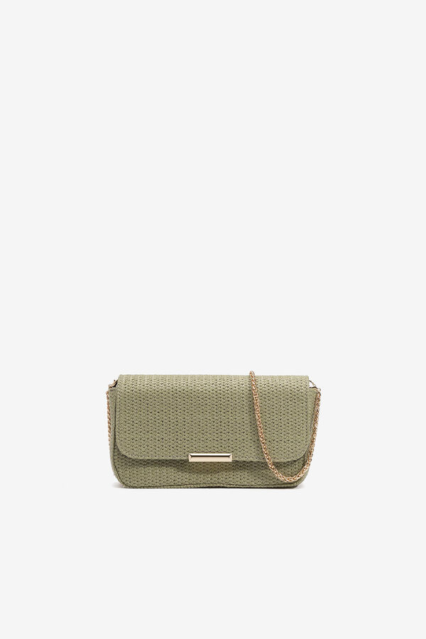 Womensecret Straw-look evening bag green