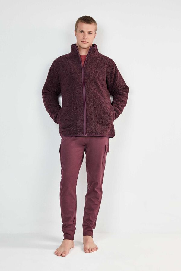 Gisela Men's faux shearling jacket brown