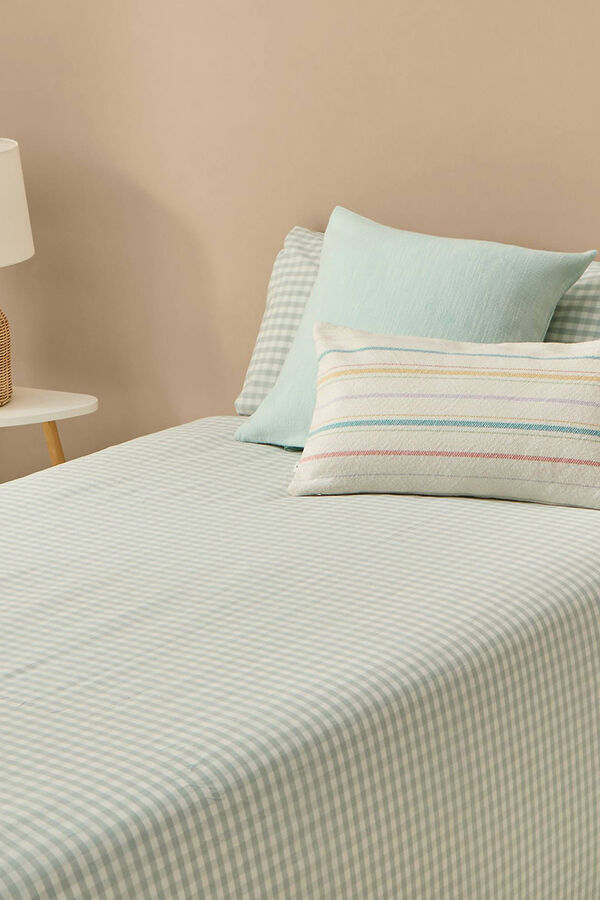 Textura Bettbezug mit Vichy- Hülle Blau