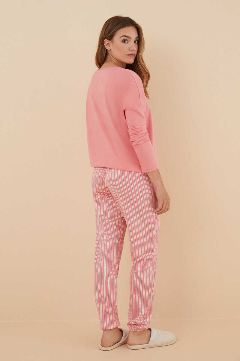 Womensecret 100% cotton red striped pyjamas red