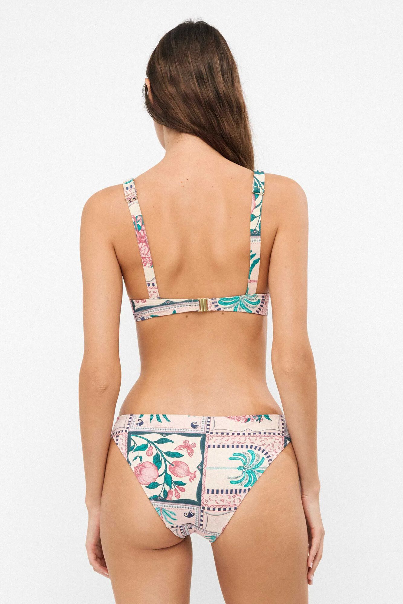 Gisela Cueca de biqu&iacute;ni estampado mosaico tropical