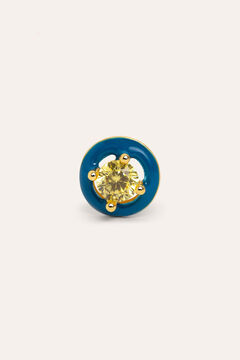 Womensecret Gold Blue Pop Bathroom Single Earring  imprimé
