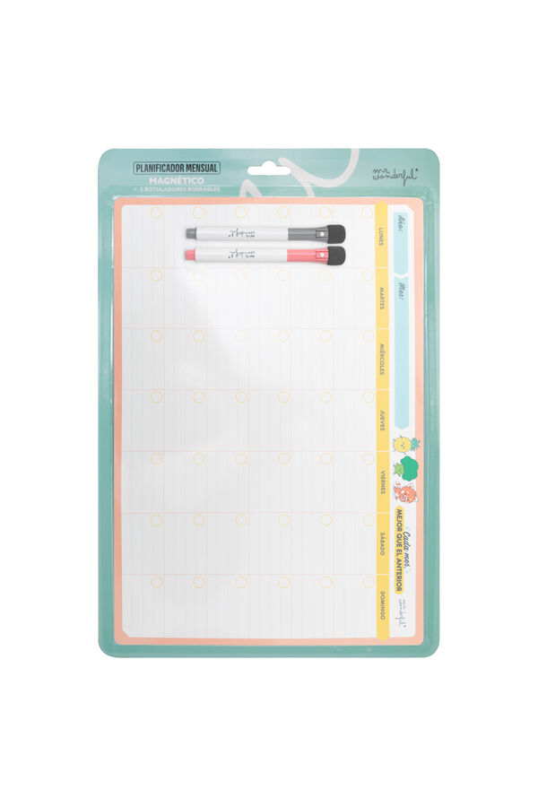 Mr. Wonderful Planificador mensual de pizarra blanca magn&eacute;tico - Cada mes, mejor que el anterior estampado