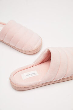 Womensecret Pink tubular padded slippers pink