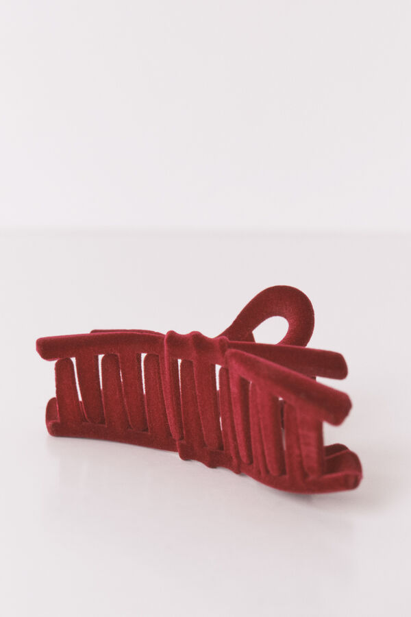 Women'secret Pince &agrave; cheveux grande &agrave; n&oelig;ud bordeaux rouge