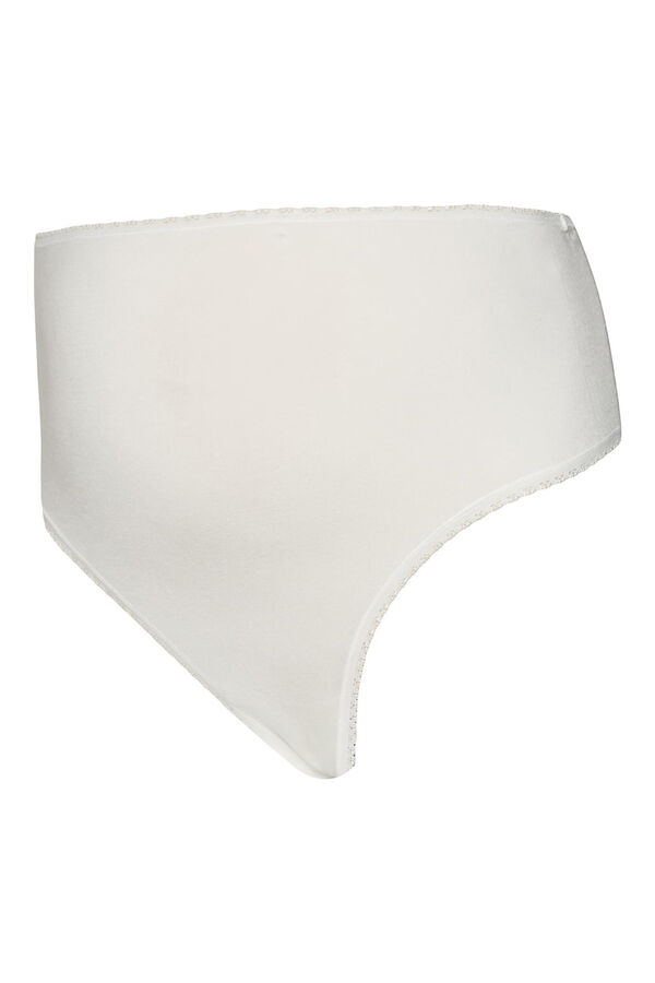 Mamalicious Pack de duas cuequinhas tipo tanga de cintura alta "maternity" branco