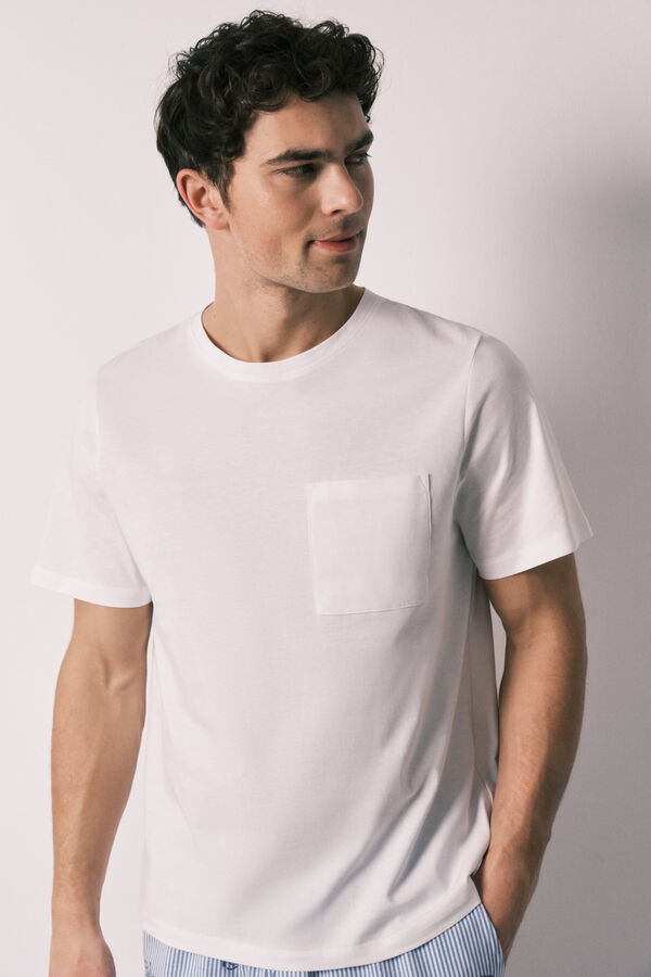 Women'secret Men's cotton short pyjamas Family Collection beige