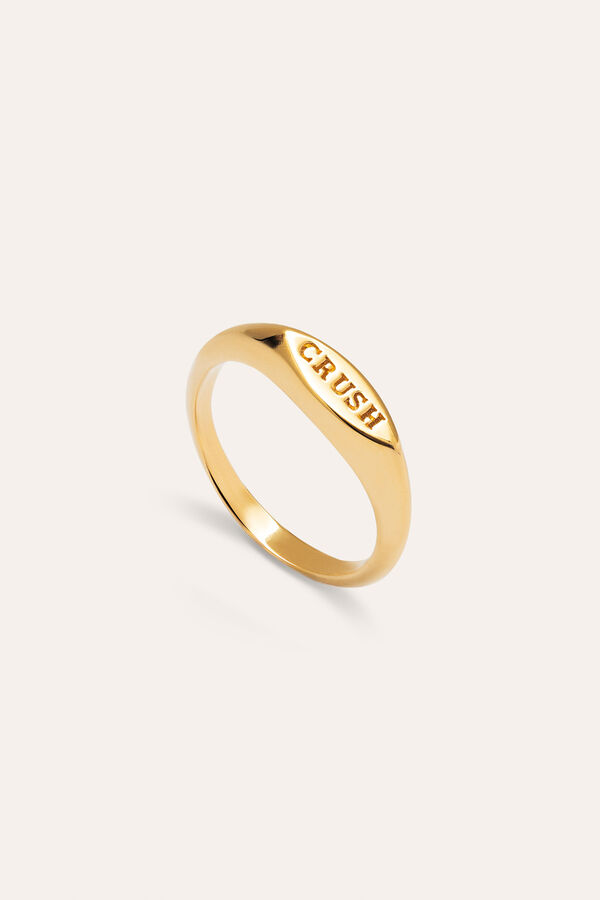 Singularu Gold Plated Crush Ring imprim&eacute;
