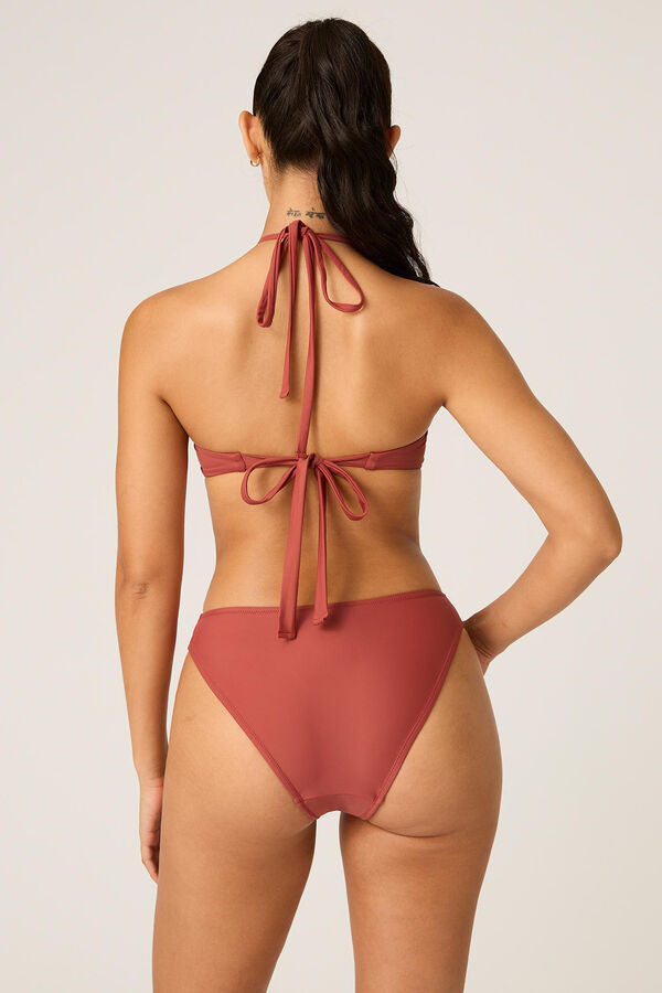 Womensecret Braga Bikini menstrual brasileño cintura alta negro  rojo