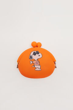 Womensecret Snoopys narancssárga szilikon pénztárca piros