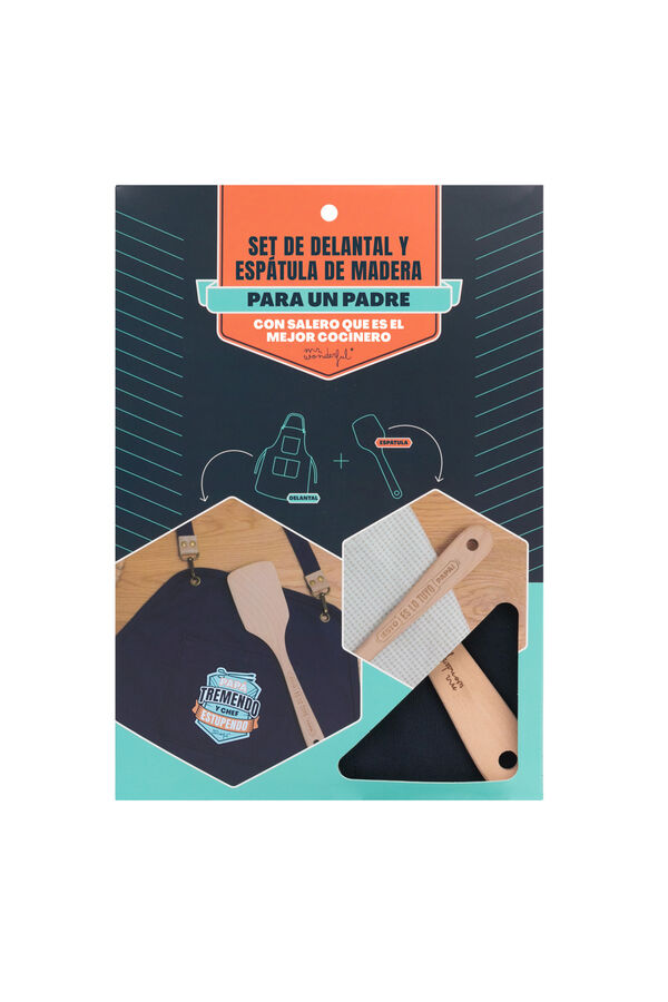 Womensecret Apron and wooden spatula set for a father who is the top chef rávasalt mintás