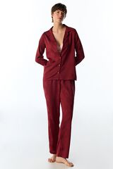 Penti  Floral Long-Sleeve Pyjama Set red