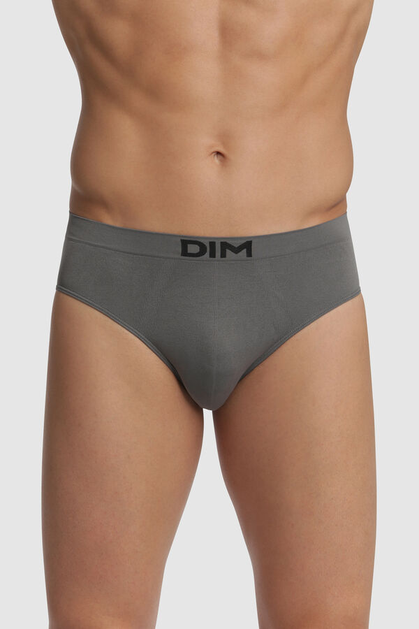 DIM Pack de 2 slips de hombre sin costuras de microfibra gris