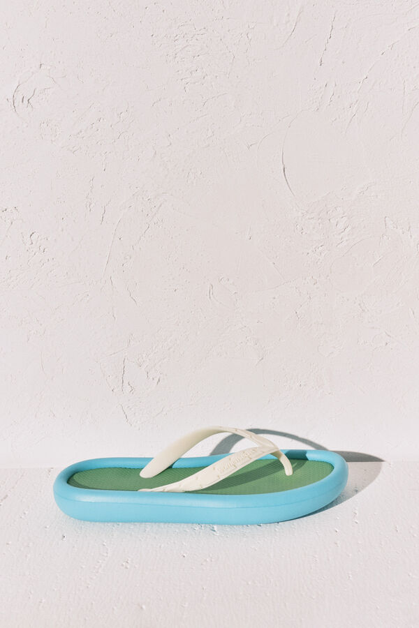 Women'secret Colour block sandal blue