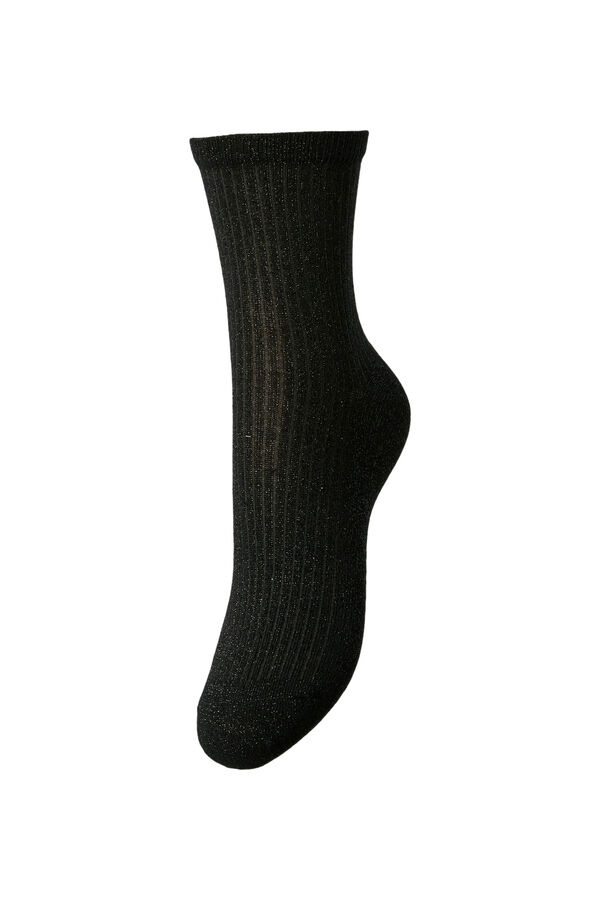 Pieces Meias riscas com lurex preto