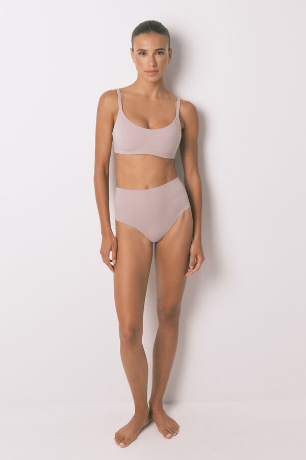 Women'secret Ružičasti pamučni top grudnjak Roze