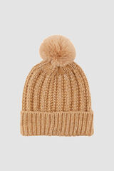 Womensecret Lurex knit hat brown
