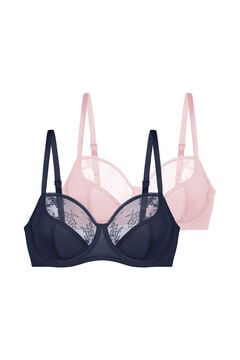 Womensecret Two-piece Talia non padded wired bra set blue