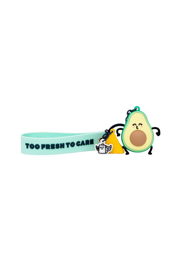 Mr. Wonderful Avocado charm key ring printed