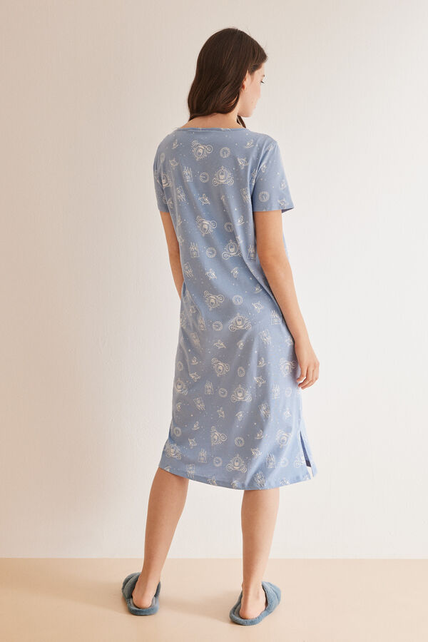 Womensecret Camisa de dormir 100% algodão Disney Cinderela azul