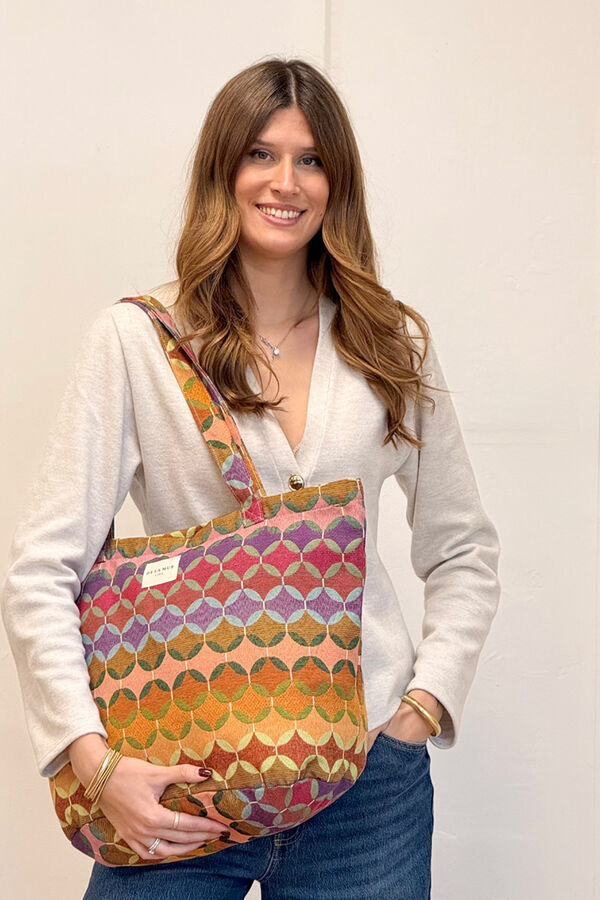 De La Mur Bolsa Grande Cremallera Sal estampado