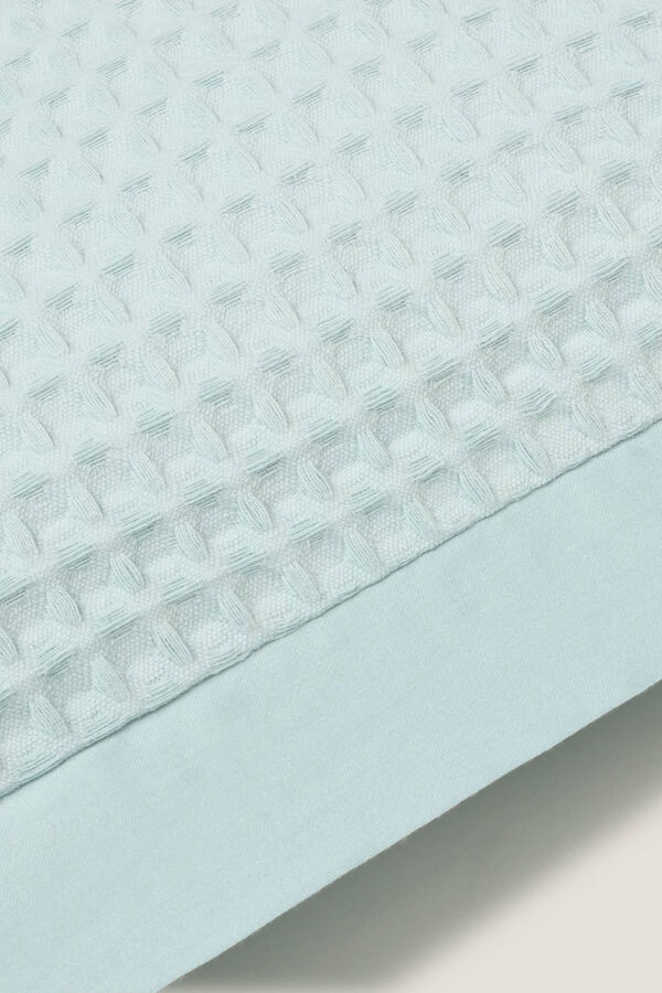 Textura Coj&iacute;n Algod&oacute;n Nido Abeja turquesa